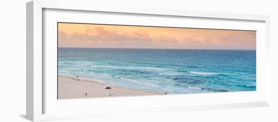 ¡Viva Mexico! Panoramic Collection - Ocean view at Sunset II - Cancun-Philippe Hugonnard-Framed Photographic Print