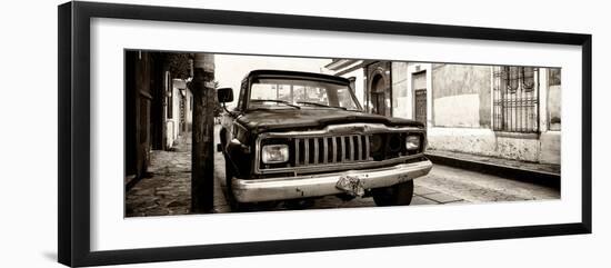 ¡Viva Mexico! Panoramic Collection - Old Jeep in San Cristobal de Las Casas III-Philippe Hugonnard-Framed Photographic Print