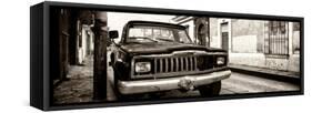 ¡Viva Mexico! Panoramic Collection - Old Jeep in San Cristobal de Las Casas III-Philippe Hugonnard-Framed Stretched Canvas