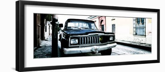 ¡Viva Mexico! Panoramic Collection - Old Jeep in San Cristobal de Las Casas IV-Philippe Hugonnard-Framed Photographic Print