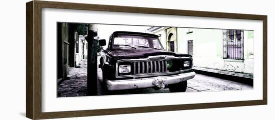 ¡Viva Mexico! Panoramic Collection - Old Jeep in San Cristobal de Las Casas V-Philippe Hugonnard-Framed Photographic Print
