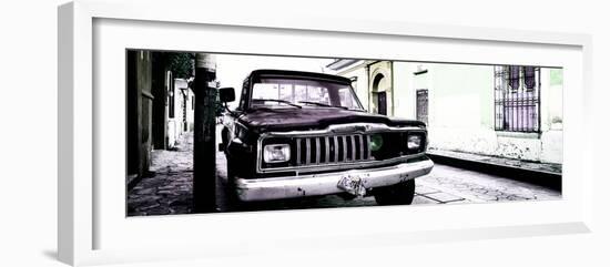 ¡Viva Mexico! Panoramic Collection - Old Jeep in San Cristobal de Las Casas V-Philippe Hugonnard-Framed Photographic Print