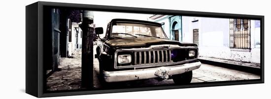 ¡Viva Mexico! Panoramic Collection - Old Jeep in San Cristobal de Las Casas VI-Philippe Hugonnard-Framed Stretched Canvas