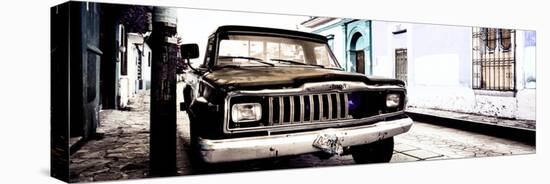 ¡Viva Mexico! Panoramic Collection - Old Jeep in San Cristobal de Las Casas VI-Philippe Hugonnard-Stretched Canvas
