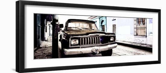 ¡Viva Mexico! Panoramic Collection - Old Jeep in San Cristobal de Las Casas VI-Philippe Hugonnard-Framed Photographic Print