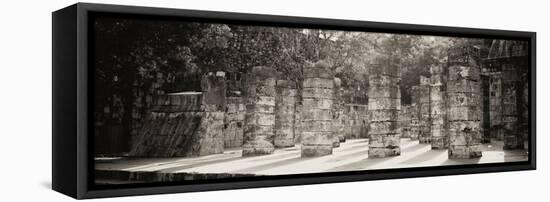 ¡Viva Mexico! Panoramic Collection - One Thousand Mayan Columns - Chichen Itza III-Philippe Hugonnard-Framed Stretched Canvas