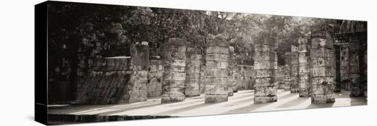 ¡Viva Mexico! Panoramic Collection - One Thousand Mayan Columns - Chichen Itza III-Philippe Hugonnard-Stretched Canvas