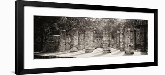 ¡Viva Mexico! Panoramic Collection - One Thousand Mayan Columns - Chichen Itza III-Philippe Hugonnard-Framed Photographic Print