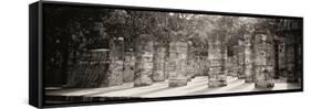 ¡Viva Mexico! Panoramic Collection - One Thousand Mayan Columns - Chichen Itza III-Philippe Hugonnard-Framed Stretched Canvas