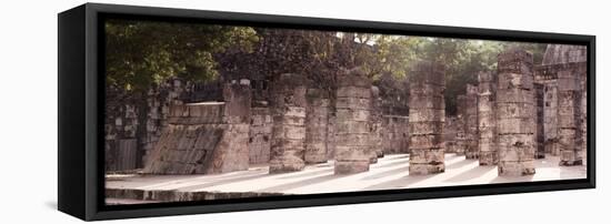 ¡Viva Mexico! Panoramic Collection - One Thousand Mayan Columns - Chichen Itza IV-Philippe Hugonnard-Framed Stretched Canvas