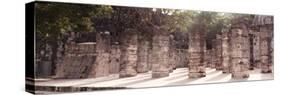 ¡Viva Mexico! Panoramic Collection - One Thousand Mayan Columns - Chichen Itza IV-Philippe Hugonnard-Stretched Canvas