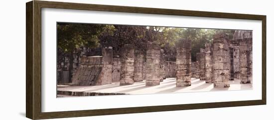 ¡Viva Mexico! Panoramic Collection - One Thousand Mayan Columns - Chichen Itza IV-Philippe Hugonnard-Framed Photographic Print