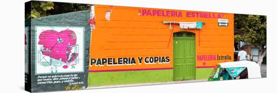 ¡Viva Mexico! Panoramic Collection - Orange Papeleria Estrella-Philippe Hugonnard-Stretched Canvas