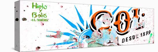 ¡Viva Mexico! Panoramic Collection - Orange SOL Sign Street Wall-Philippe Hugonnard-Stretched Canvas