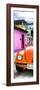 ¡Viva Mexico! Panoramic Collection - Orange VW Beetle Car and Colorful Houses-Philippe Hugonnard-Framed Photographic Print