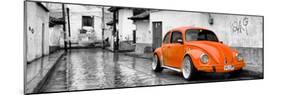 ¡Viva Mexico! Panoramic Collection - Orange VW Beetle Car in San Cristobal de Las Casas-Philippe Hugonnard-Mounted Photographic Print