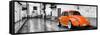 ¡Viva Mexico! Panoramic Collection - Orange VW Beetle Car in San Cristobal de Las Casas-Philippe Hugonnard-Framed Stretched Canvas