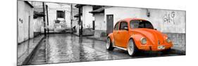 ¡Viva Mexico! Panoramic Collection - Orange VW Beetle Car in San Cristobal de Las Casas-Philippe Hugonnard-Mounted Photographic Print