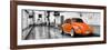 ¡Viva Mexico! Panoramic Collection - Orange VW Beetle Car in San Cristobal de Las Casas-Philippe Hugonnard-Framed Photographic Print