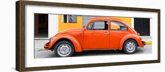 ¡Viva Mexico! Panoramic Collection - Orange VW Beetle Car-Philippe Hugonnard-Framed Photographic Print