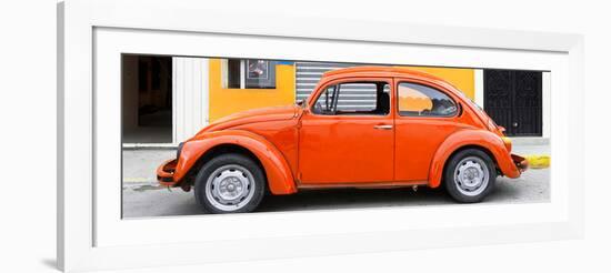 ¡Viva Mexico! Panoramic Collection - Orange VW Beetle Car-Philippe Hugonnard-Framed Photographic Print