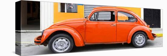 ¡Viva Mexico! Panoramic Collection - Orange VW Beetle Car-Philippe Hugonnard-Stretched Canvas