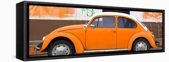 ¡Viva Mexico! Panoramic Collection - Orange VW Beetle-Philippe Hugonnard-Framed Stretched Canvas