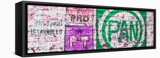 ¡Viva Mexico! Panoramic Collection - "PAN" Street Art IV-Philippe Hugonnard-Framed Stretched Canvas