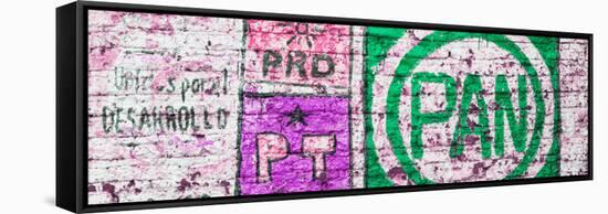 ¡Viva Mexico! Panoramic Collection - "PAN" Street Art IV-Philippe Hugonnard-Framed Stretched Canvas