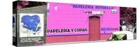 ¡Viva Mexico! Panoramic Collection - Pink Papeleria Estrella-Philippe Hugonnard-Stretched Canvas