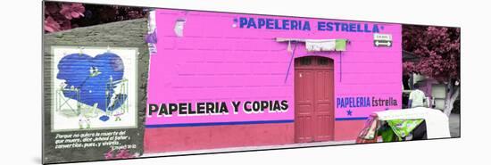 ¡Viva Mexico! Panoramic Collection - Pink Papeleria Estrella-Philippe Hugonnard-Mounted Photographic Print