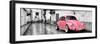 ¡Viva Mexico! Panoramic Collection - Pink VW Beetle Car in San Cristobal de Las Casas-Philippe Hugonnard-Framed Premium Photographic Print