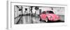 ¡Viva Mexico! Panoramic Collection - Pink VW Beetle Car in San Cristobal de Las Casas-Philippe Hugonnard-Framed Premium Photographic Print