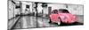 ¡Viva Mexico! Panoramic Collection - Pink VW Beetle Car in San Cristobal de Las Casas-Philippe Hugonnard-Mounted Premium Photographic Print