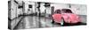 ¡Viva Mexico! Panoramic Collection - Pink VW Beetle Car in San Cristobal de Las Casas-Philippe Hugonnard-Stretched Canvas