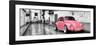 ¡Viva Mexico! Panoramic Collection - Pink VW Beetle Car in San Cristobal de Las Casas-Philippe Hugonnard-Framed Photographic Print