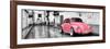¡Viva Mexico! Panoramic Collection - Pink VW Beetle Car in San Cristobal de Las Casas-Philippe Hugonnard-Framed Photographic Print