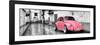 ¡Viva Mexico! Panoramic Collection - Pink VW Beetle Car in San Cristobal de Las Casas-Philippe Hugonnard-Framed Photographic Print