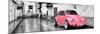 ¡Viva Mexico! Panoramic Collection - Pink VW Beetle Car in San Cristobal de Las Casas-Philippe Hugonnard-Mounted Photographic Print