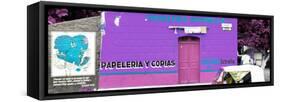 ¡Viva Mexico! Panoramic Collection - Purple Papeleria Estrella-Philippe Hugonnard-Framed Stretched Canvas