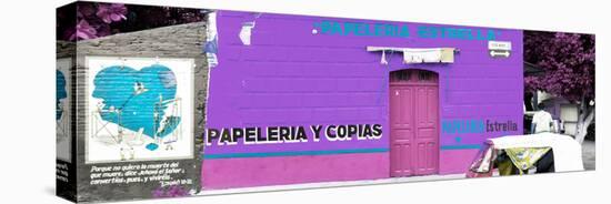 ¡Viva Mexico! Panoramic Collection - Purple Papeleria Estrella-Philippe Hugonnard-Stretched Canvas