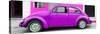 ¡Viva Mexico! Panoramic Collection - Purple VW Beetle Car-Philippe Hugonnard-Stretched Canvas