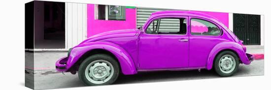 ¡Viva Mexico! Panoramic Collection - Purple VW Beetle Car-Philippe Hugonnard-Stretched Canvas