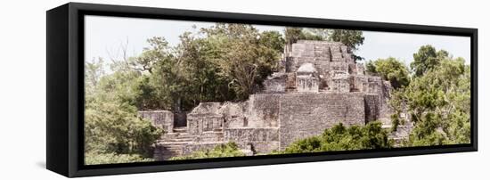 ¡Viva Mexico! Panoramic Collection - Pyramid in Mayan City of Calakmul III-Philippe Hugonnard-Framed Stretched Canvas