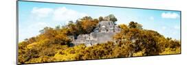 ¡Viva Mexico! Panoramic Collection - Pyramid in Mayan City of Calakmul with Fall Colors II-Philippe Hugonnard-Mounted Photographic Print