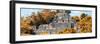 ¡Viva Mexico! Panoramic Collection - Pyramid in Mayan City of Calakmul with Fall Colors-Philippe Hugonnard-Framed Photographic Print