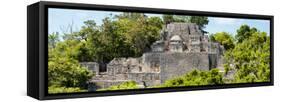 ¡Viva Mexico! Panoramic Collection - Pyramid in Mayan City of Calakmul-Philippe Hugonnard-Framed Stretched Canvas