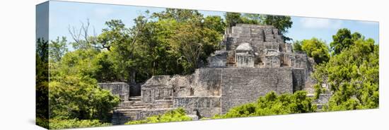 ¡Viva Mexico! Panoramic Collection - Pyramid in Mayan City of Calakmul-Philippe Hugonnard-Stretched Canvas