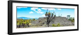 ¡Viva Mexico! Panoramic Collection - Pyramid of Cantona Archaeological Ruins III-Philippe Hugonnard-Framed Photographic Print