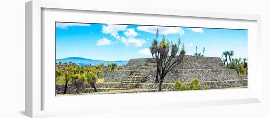 ¡Viva Mexico! Panoramic Collection - Pyramid of Cantona Archaeological Ruins III-Philippe Hugonnard-Framed Photographic Print